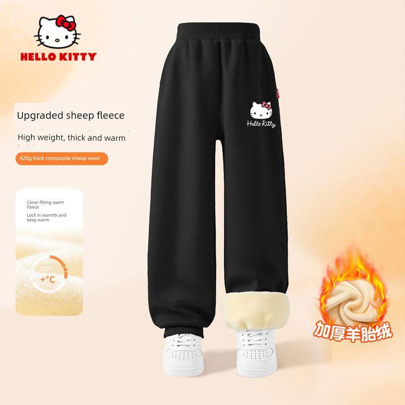 Hellokitty Children's Fleece Suit 2026 Girls' New Year Outfit Red Zodiac Year 12-Year-Old Girl Clothes