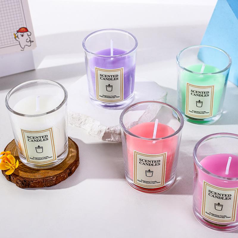 White Frosted Glass Scented Candle: High-End, Atmospheric, Creative Souvenir