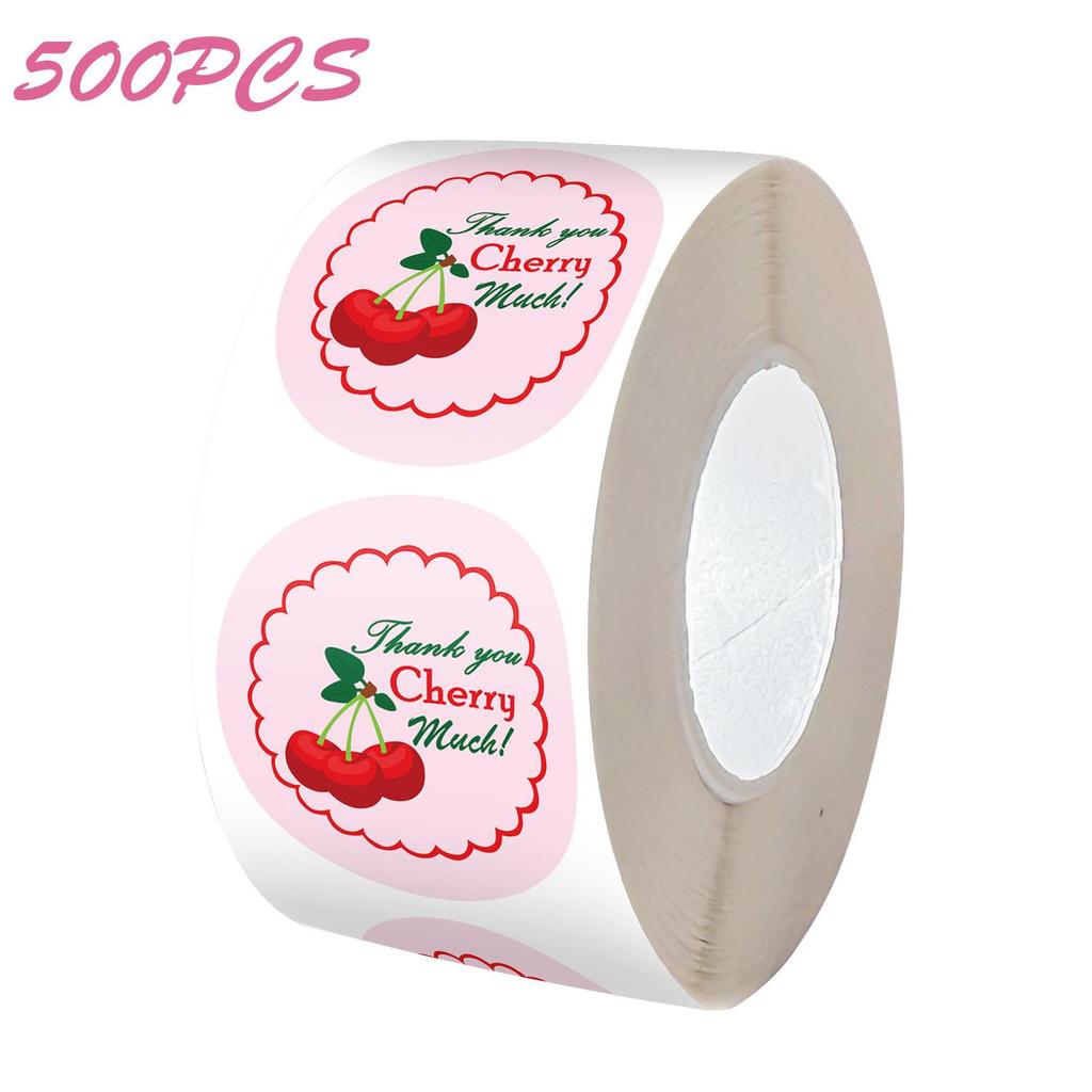 Cherry Fruit Handmade Decorative Self-Adhesive Roll Stickers for Crafts