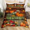 Fal Bedrom Decor Beding Set Twin Quen for Young Girls Women Autumn Harvest Theme Soft Duvet Cover Rustic Pumpkin Print Warm Comforter Cover