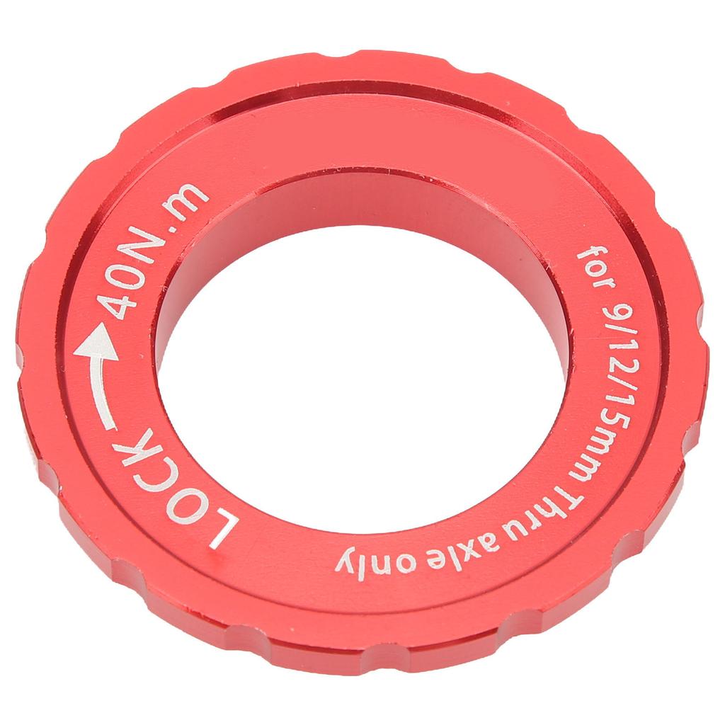 Bike Centerlock Lockring Aluminum Alloy Bike Disc Brake Hub Disc Rotor Lock Ring for Road Bike Mountain Bike Red