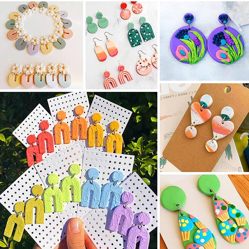126-teiliges Polymer Clay Ausstecher-Set zur Ohrringherstellung Enthält Ausstechformen Haken Biegeringe Ideal für Individuelle Schmuckkreationen