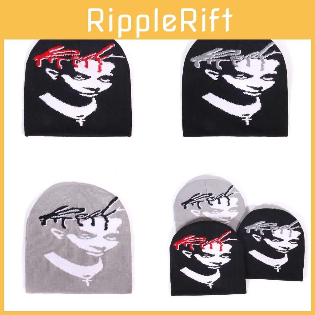 Fashion Figure Portraits And Letter Patterns Men Casual Knitted Hats For Winter