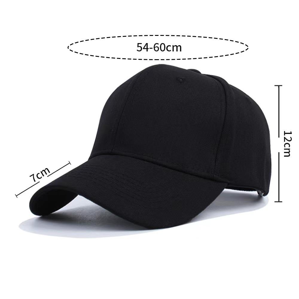 Direct High-End Cotton Baseball Cap Printable Embroidered Hard Top Six-Piece Light Plate Solid Color Cap Hat