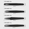 Durable 8 Black Tweezers for Digital Appliance Repair & Tight Spaces