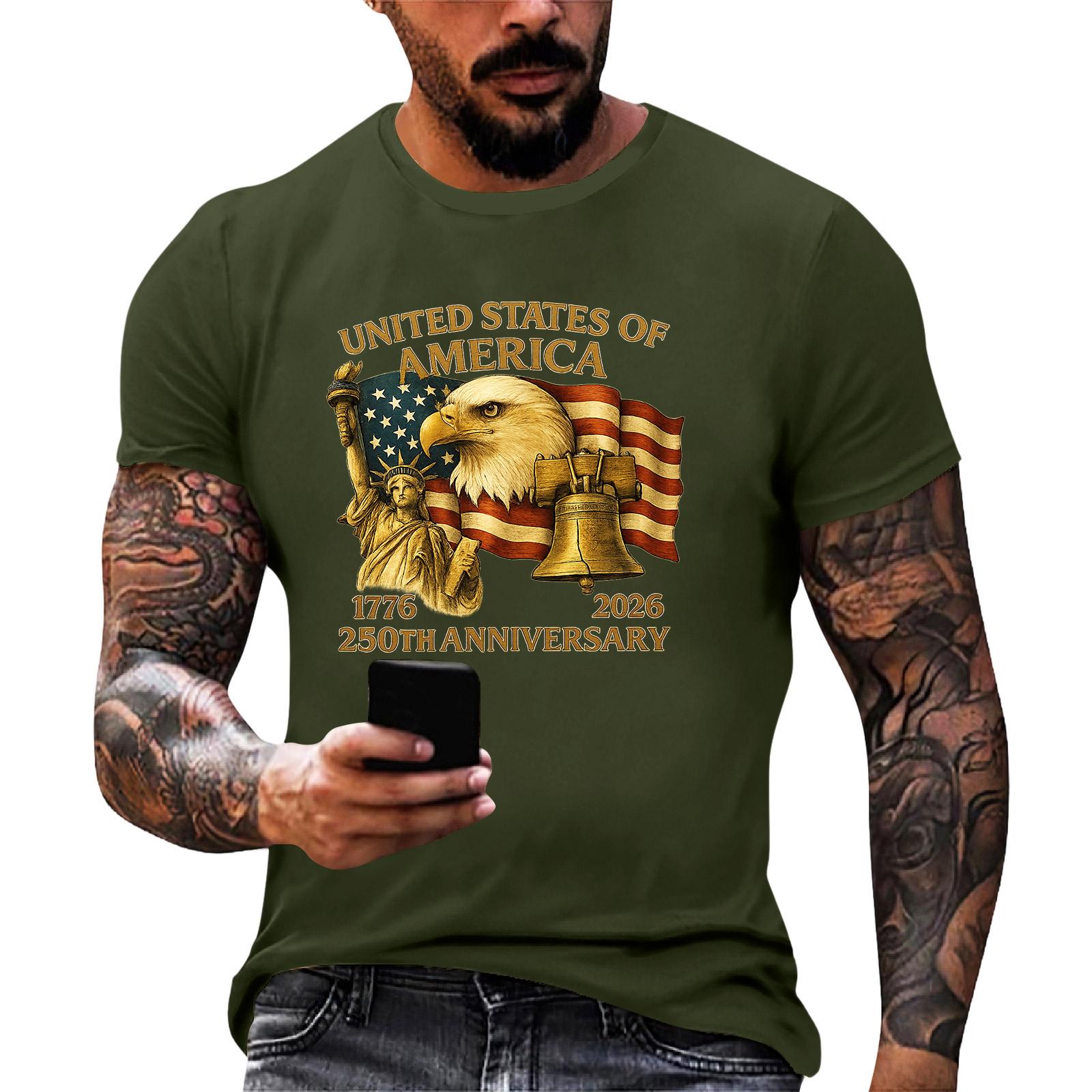 

Men s loose and casual print sleeveless shirt L армия зеленый