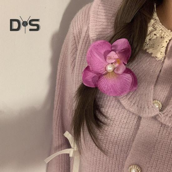 Women Hair Clip 3D Flower Decor Strong Grip Bang Hair Pin Photo Shoot Flower Styling Hairpin Hair Accessories