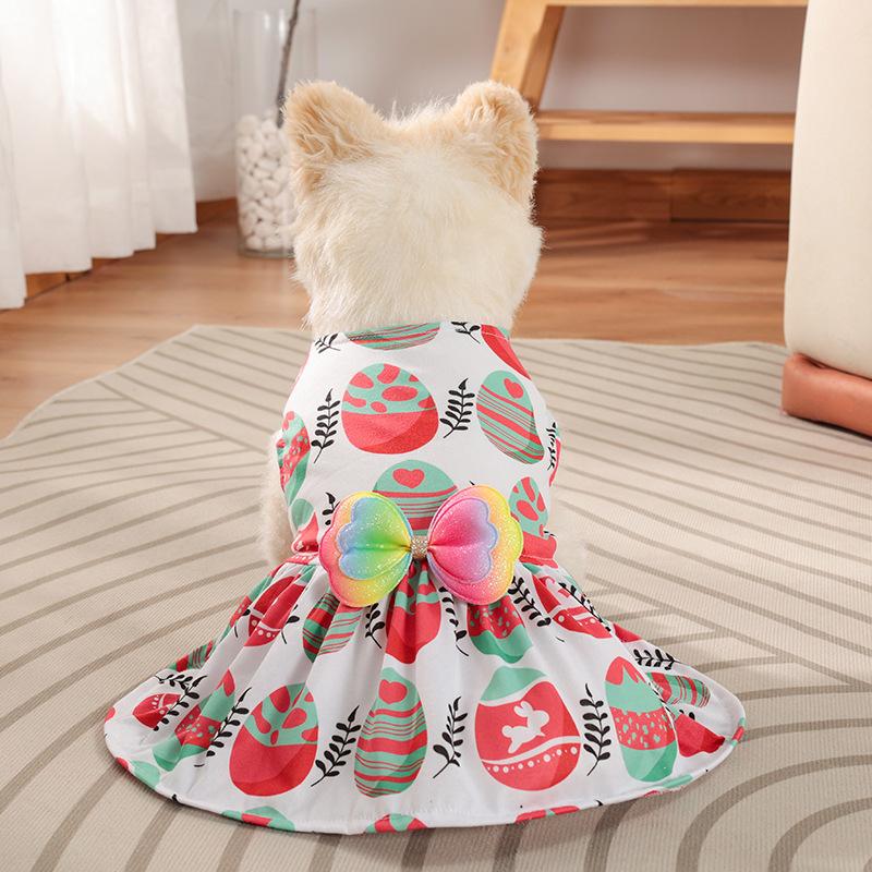 Easter Spring Summer Breathable Comfortable Dog Skirt Teddy Bigbear Pomeranian Dog Clothing