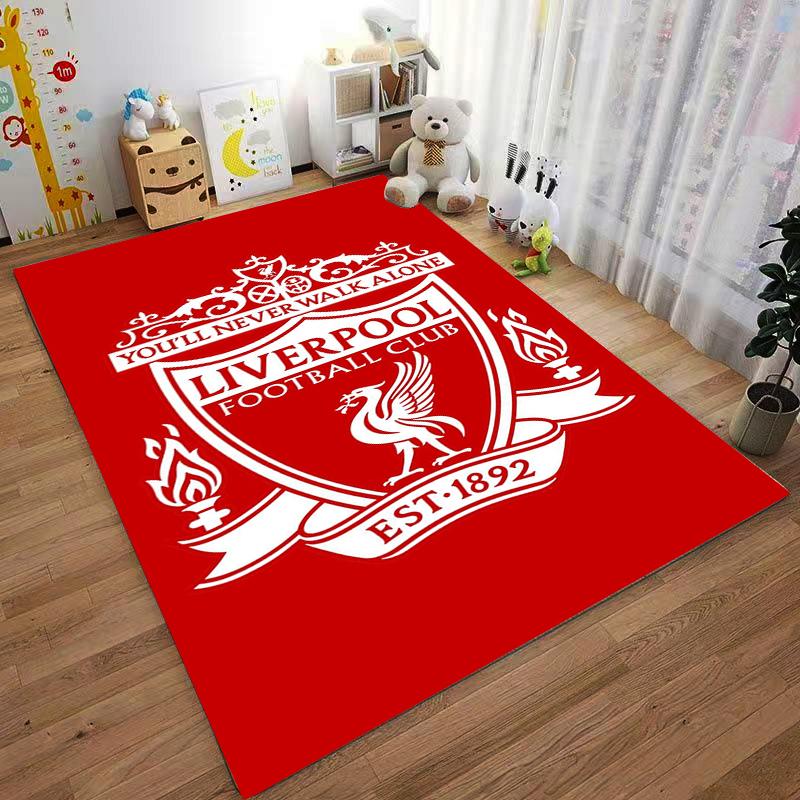 Tappetino per pavimenti disegnato Liverpool FC, adatto come tappetino antiscivolo per il soggiorno o il divano della camera da letto