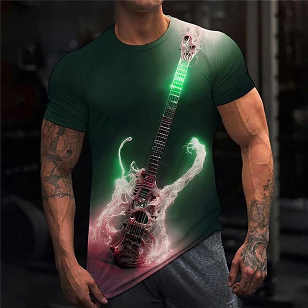 Instruments Guitar 3D Printed T-Shirt Men Fashion Short Sleeve T-Shirts Kids Hip Hop Tees Oversized T-Shirt Summer Casual Tops