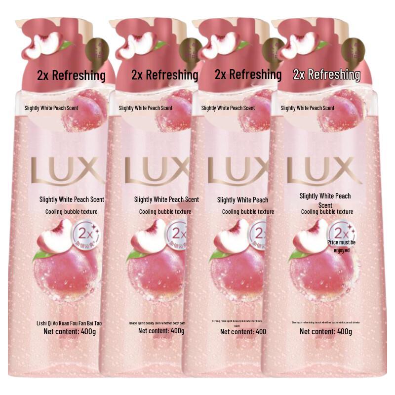 LUX White Peach Scented Bubble Shower Gel