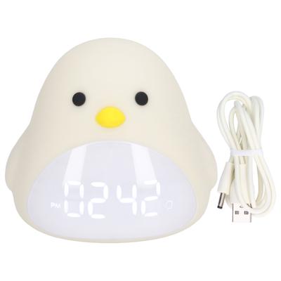 Sevimli Kuş Çalar Saat Işık LED Gece Lambası USB Şarjlı Karikatür Saat Gece Lambası Yatak Odası İçin