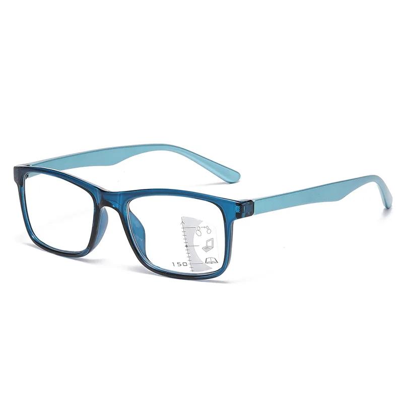 New Progressive Multifocal Presbyopia Glasses Hd Anti-Blue Light Reading Glasses Neutral Fashion Presbyopia Glasses +3.0+3.5+4.0