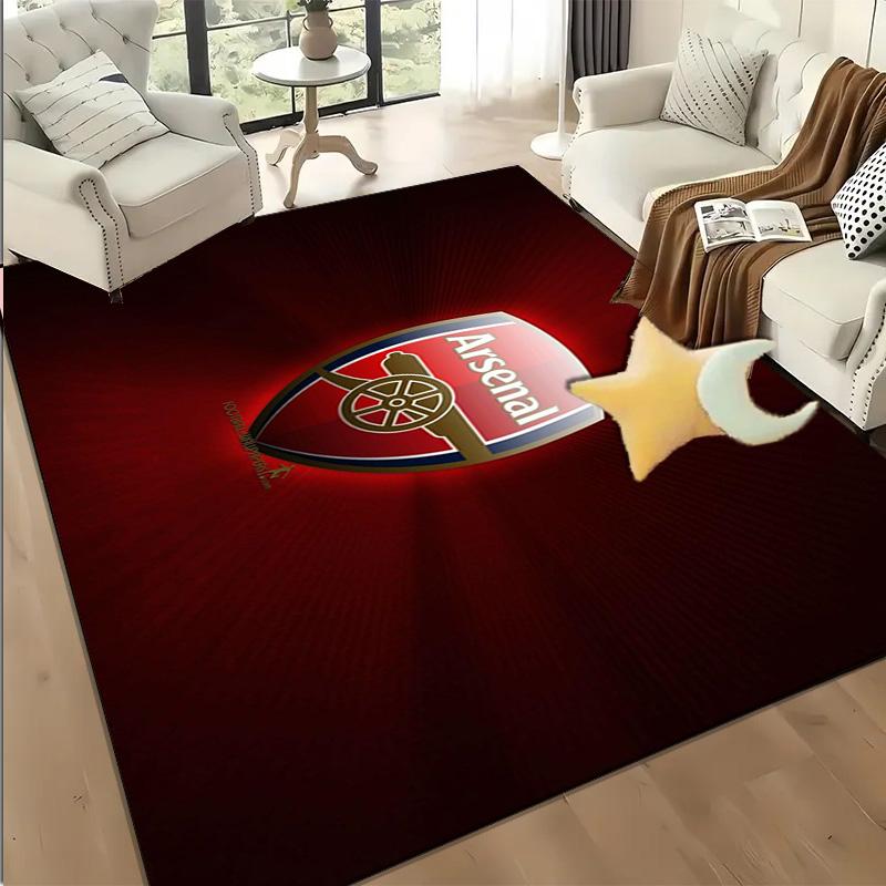 1PC Arsenal Football Club Crest Floor Mat for Living Room, Game Rooms, Office, Bedroom, Office Floor Mat Playful Design, Christmas Fan Gifts