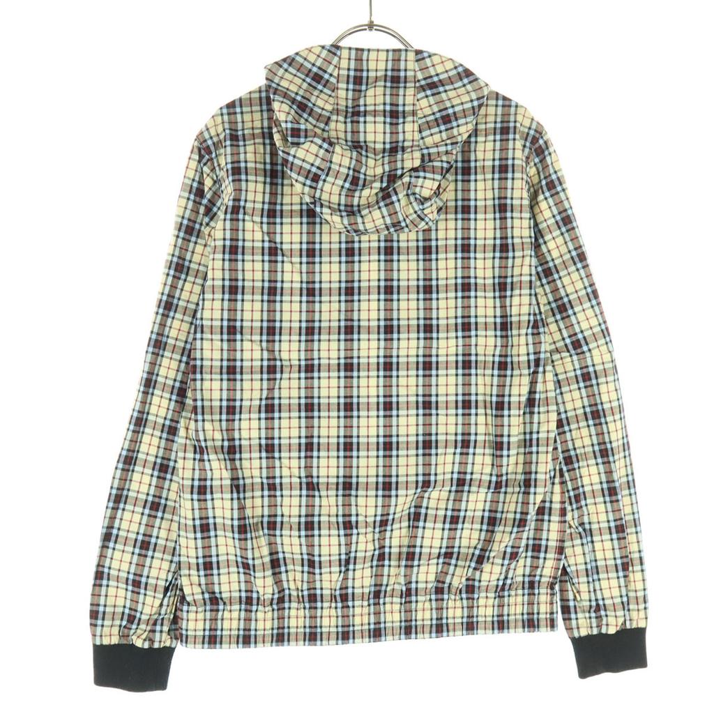FRED PERRY Check Pattern Long sleeve Zip hoodie M beige Men's Used