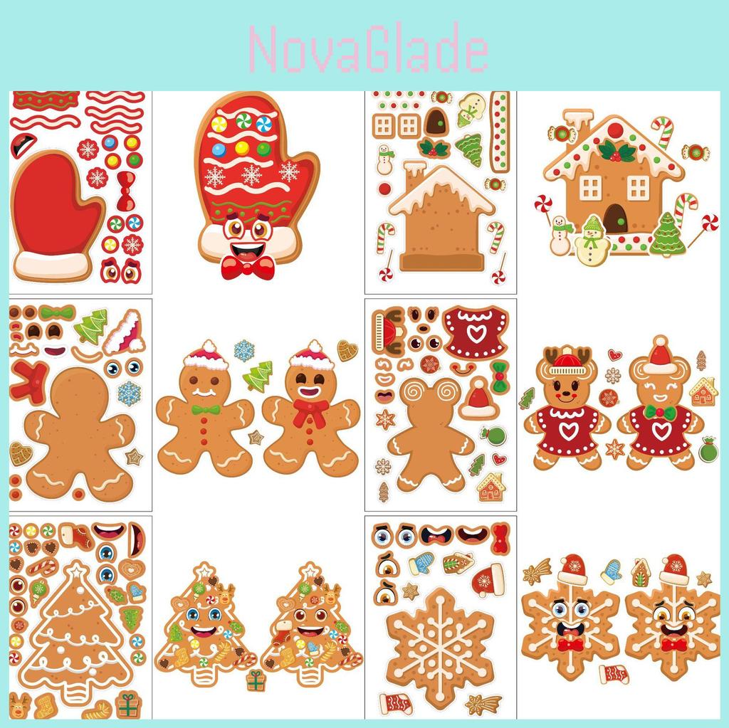 Colorful Cm2408010 Cute Gingerbread Man Stickers Perfect For Kids Birthday Parties