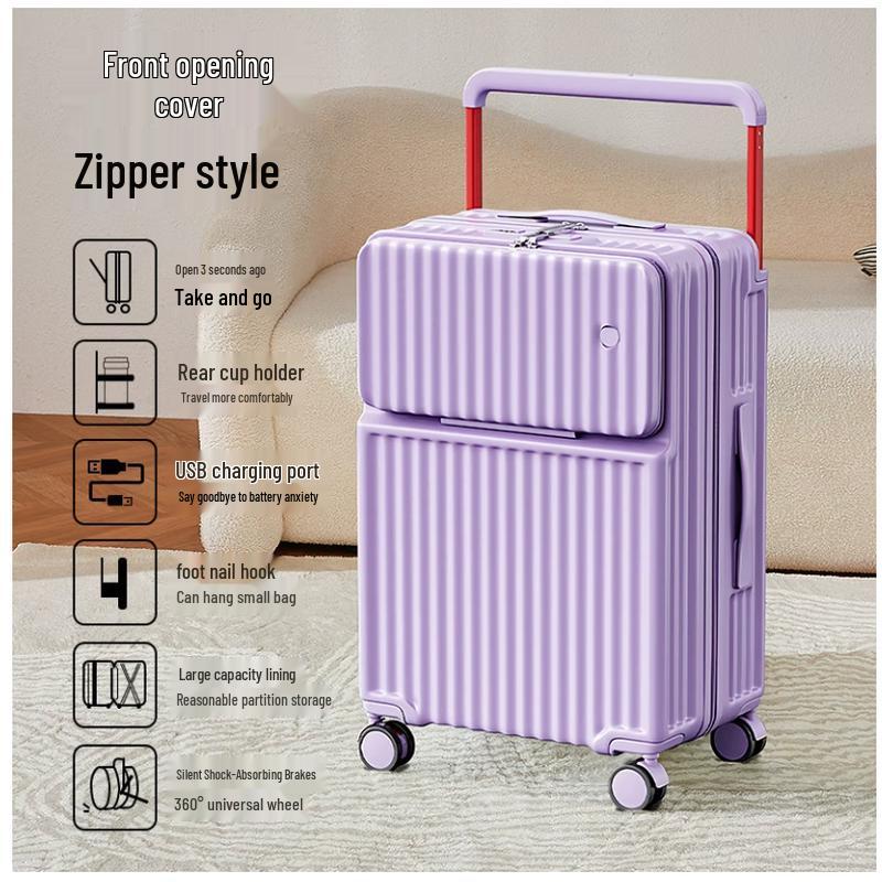 Multi-functional Front-Opening Luggage 24 inches