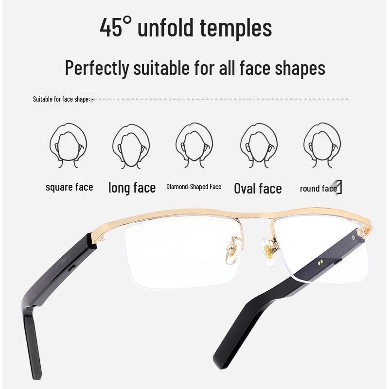 Sleek AI Smart Glasses with Touch Control: Make/Answer Calls & Voice Translation via Bluetooth