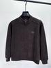 Brand Men's Fleece-Lined Half-Zip Collar Sweatshirt: Autumn & Winter Casual Trendy Warm Pullover Sweater.