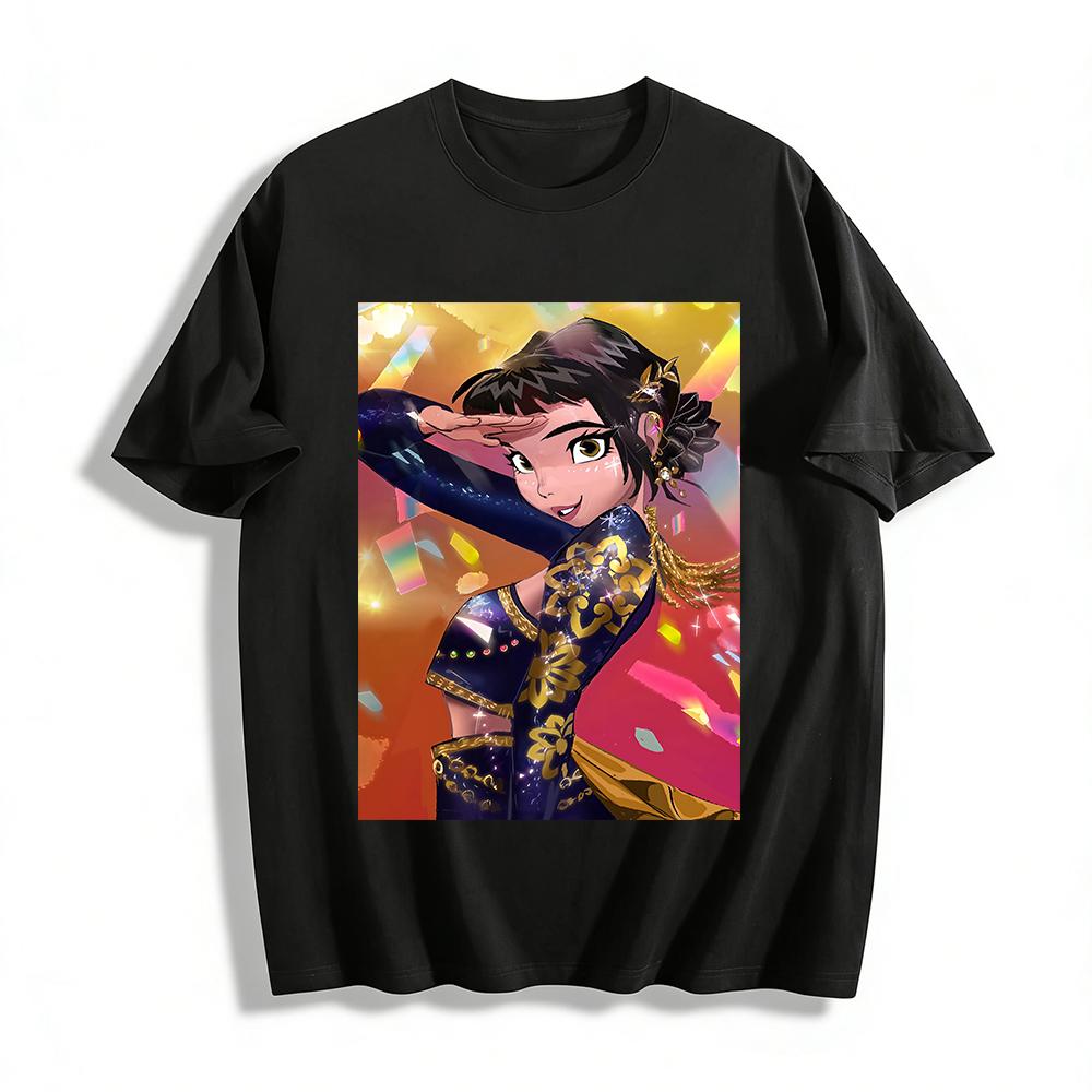 

Dunhuang Flying Girl Print Long Sleeve Top Niche Spicy Girl Style Slim Fit Bottoming Shirt Pure cotton T-shirt XXS