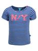 Girl's T-Shirt, Blue, Stripes, Ny, Lief
