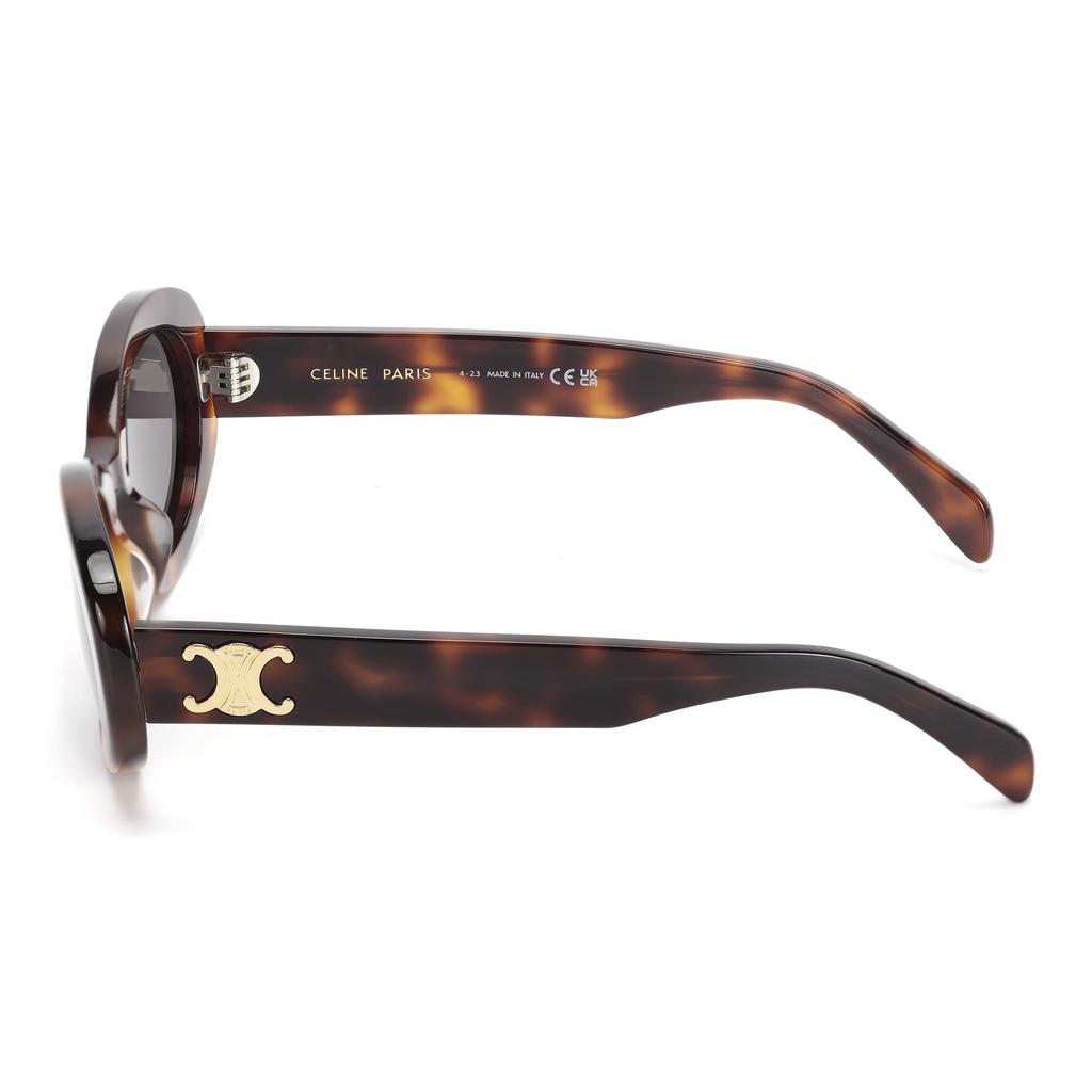 Celine Oval Sunglasses Blonde Havana/Smoke Women Eyewear Brown CL40194U-53A