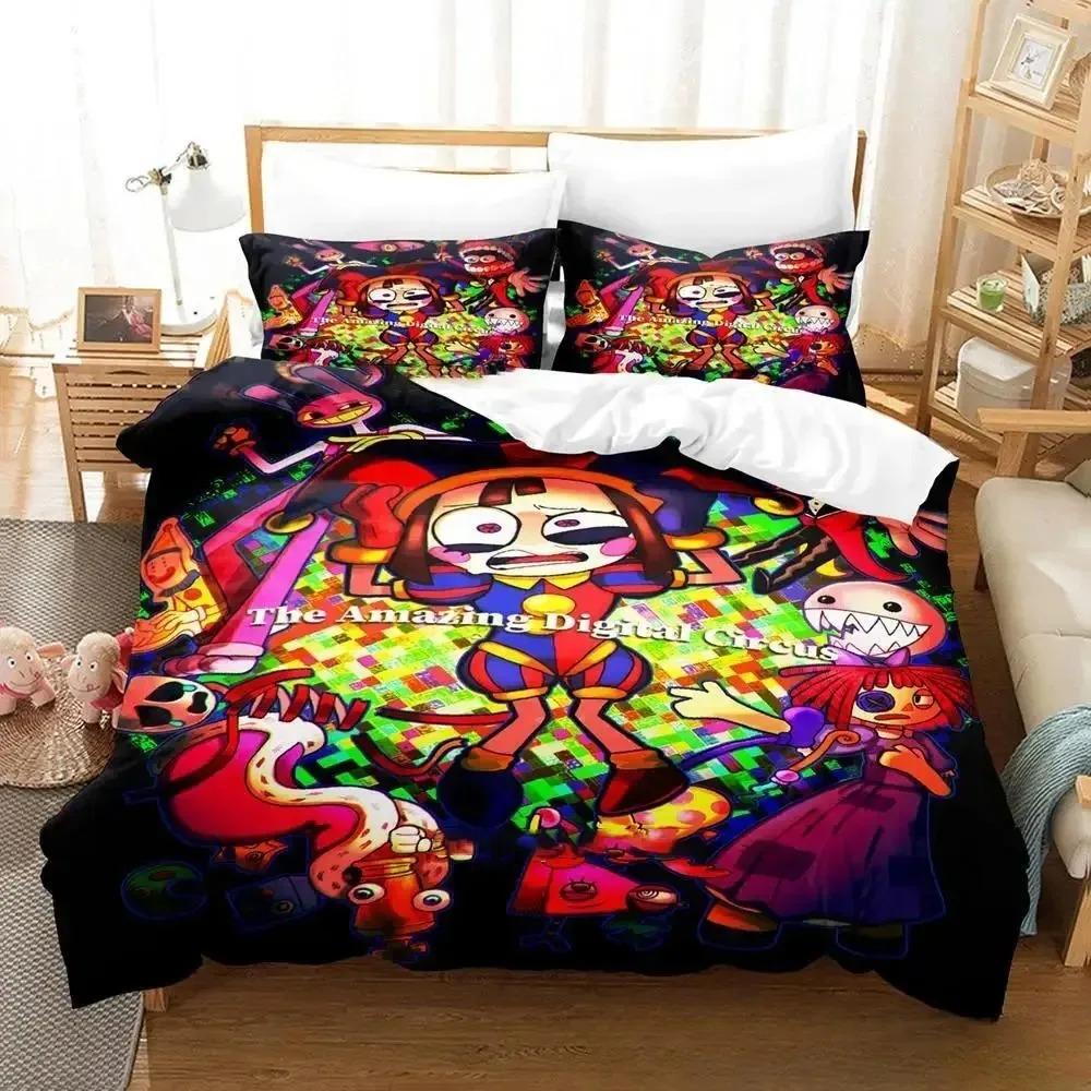 3D Print Cartoon Amazing Digital Circus Bedding Set Boys Girls Twin Queen King Size Duvet Cover Pillowcase Bed Boys Adult