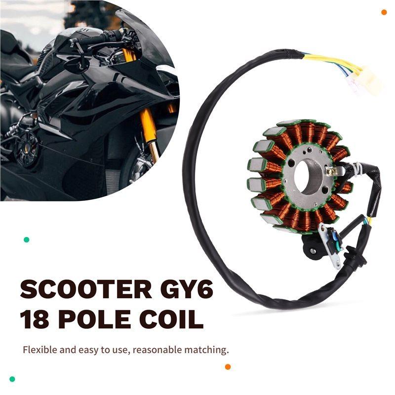 Magneto Assembly For GY6 125 150Cc 152QMI 157QMJ Electronic Motorcycles Rotor Stator Flywheel Generator Coil