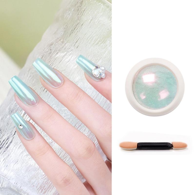 Mirror Chrome Nail Powder Metallic Holographic Chrome Nail Powder Mirror Nail Chrome Powder for Manicure Nail Art Decors