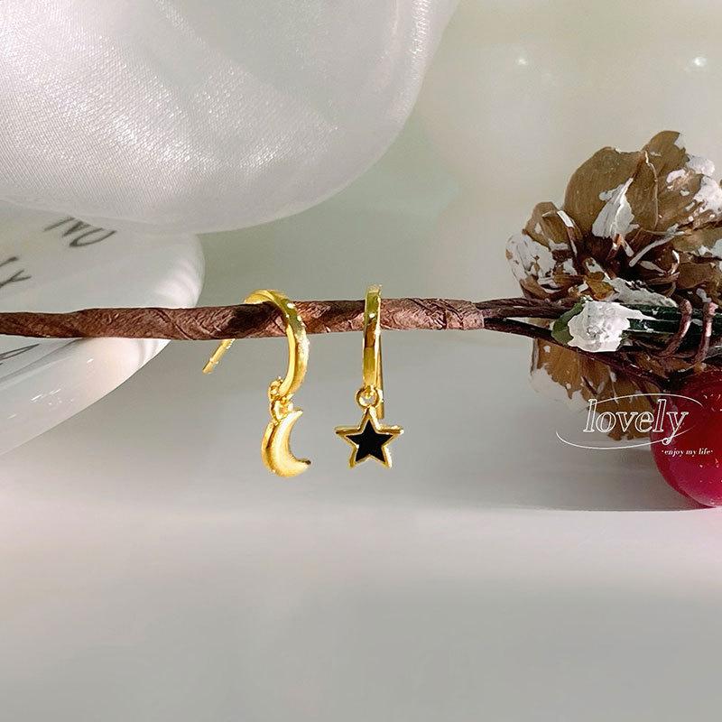 

Серьги Star Moon Маленькие мини-серьги Нишевые новые серьги Повседневные и универсальные