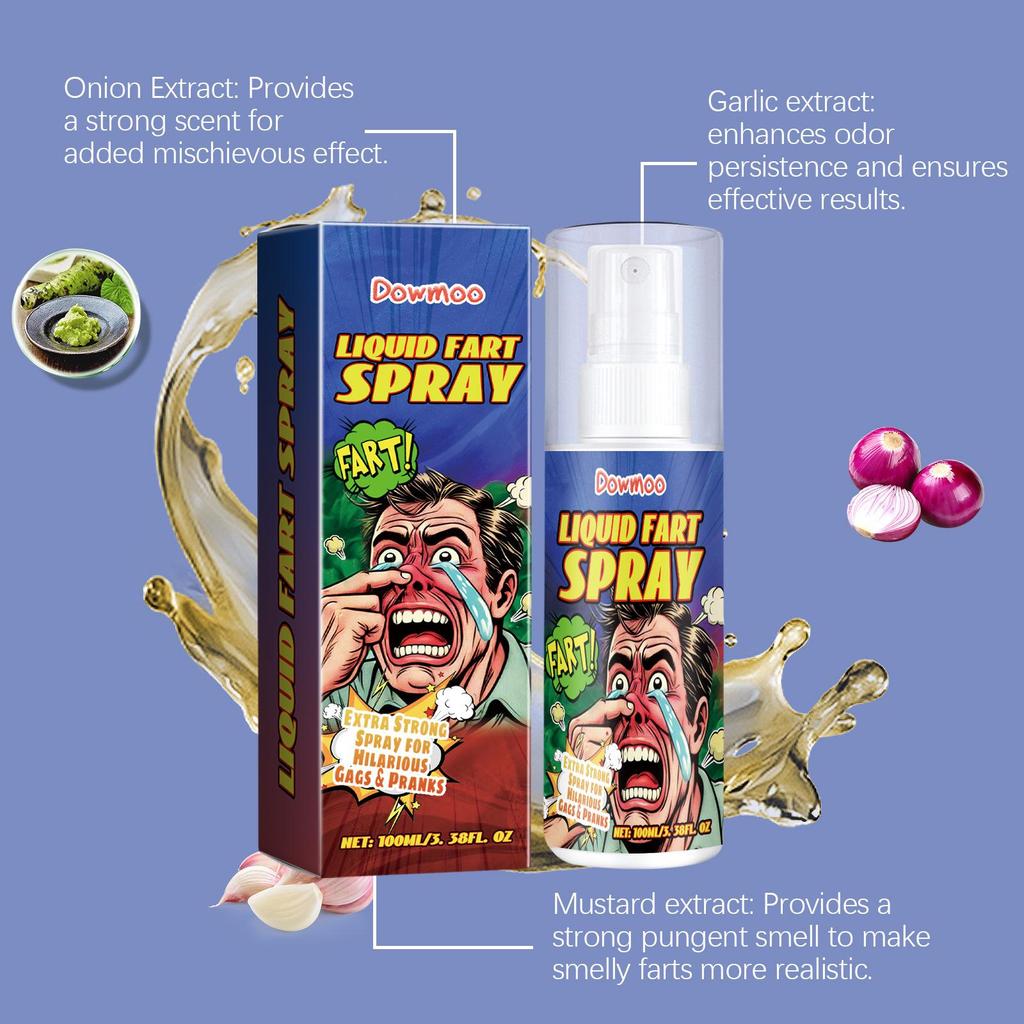 DOWMOO Prank Stinky Fart Spray for April Fool's Day Gag - Portable and Concentrated.