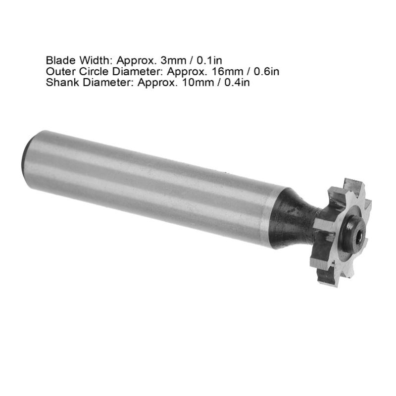 Slot Cutter Bit Straight Shank HalfRound Keyway HSS High Speed Steel Part 3 X 16 X 10mm