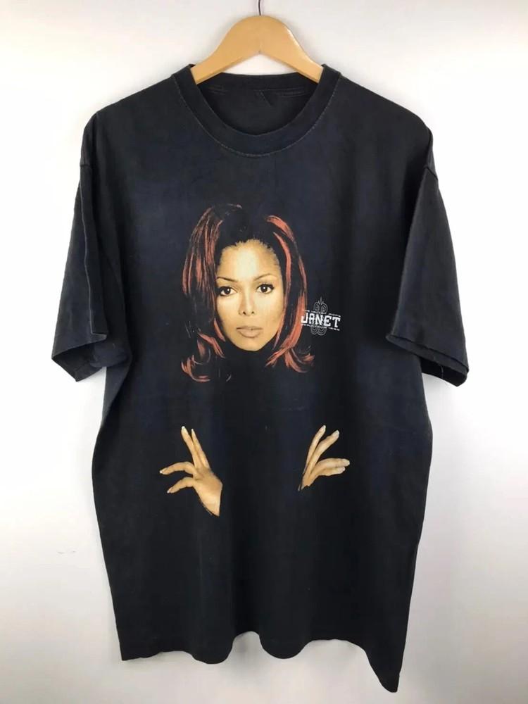 Rare Janet Jackson Cotton Black Hip Hop 90s Unisex Shirt All Size Unisex T-Shirt L