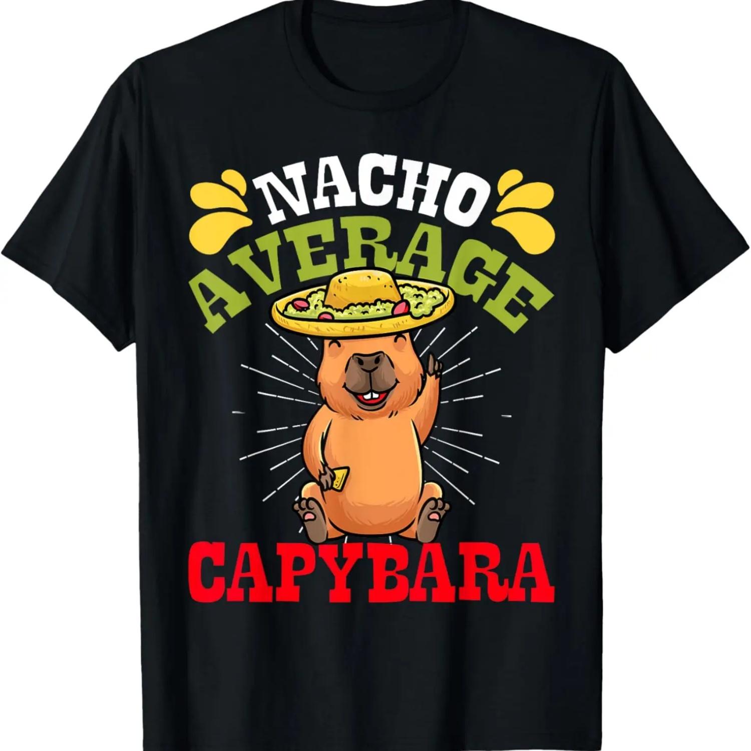 Nacho Average Capybara Cinco De Mayo Men Boys T-Shirt S