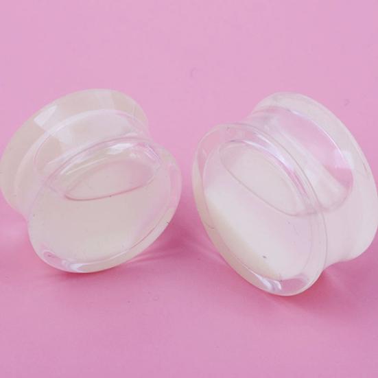 Unisex Glow In the Dark Double Flared Saddle Ear Gauge Plug Body Piercing