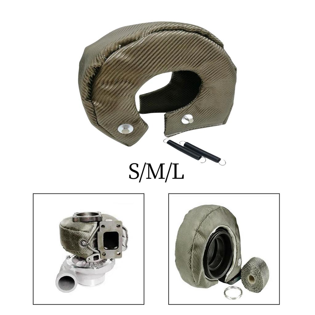 T3 T4 T6 Turbocharger Cover Wrap Blanket Heat Shield Barrier Cover T3 Turbo Heat Shield Cover Wrap Accessories silicone fiber