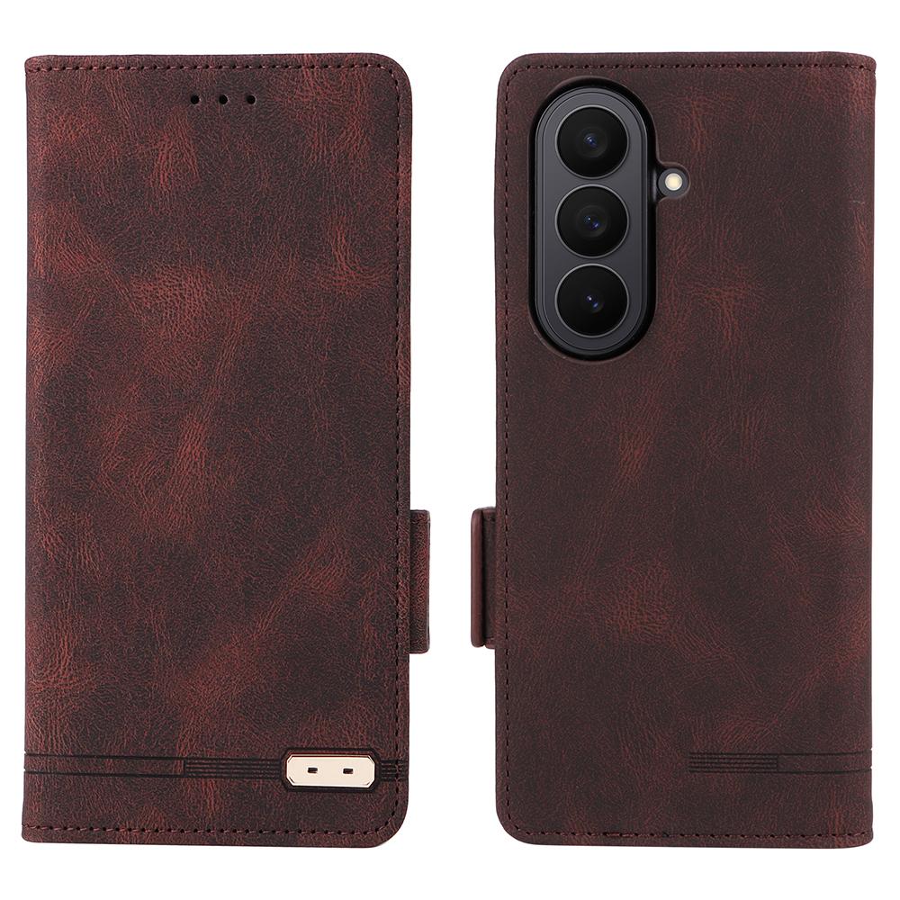 For Samsung Galaxy Z Fold7 5G Case Leather Wallet Flip Phone Cover with Hardware Decor