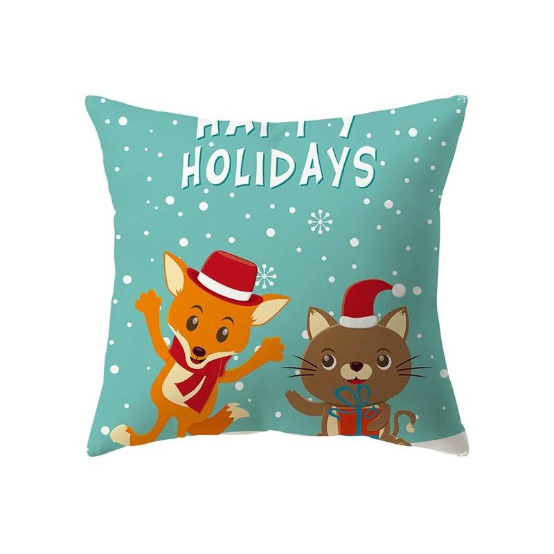 Christmas Themed Pillowcases Car Accessories Office Santa Claus Living Room Sofa Home Pillowcases
