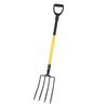 46 Inch Pitch Fork Y Grip Versatile 4 Tines Garden Spading Fork for Gardening Digging Composting Spading