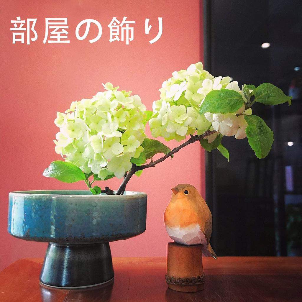 SKRYARD Nordic Decorative Handmade Wooden Sculpture of a Perfect for Home Garden and Nordic Style or As a Cute Animal Ornament, Robin, Decor, Decor,