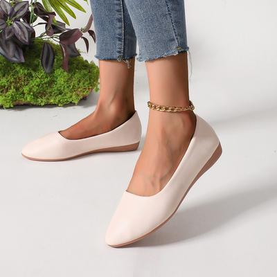Fashion Spring Autumn Woman Flats Fashion Women Shoes Round Toe Non Slip Shoes Solid Color Slip On Ballet Plus Size Women's Footwear