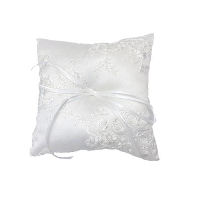 Elegant Embroidered Lace Rings Pillow For Bridals Ceremonies Sturdy Fabric Portable for Wedding Decorations