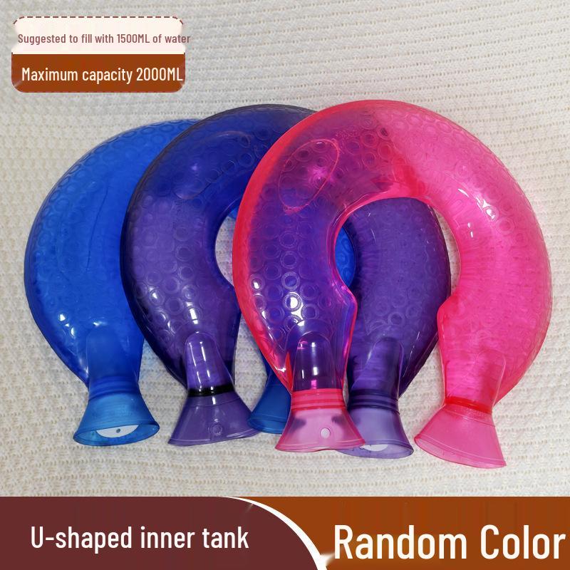 

U-Shaped Hot Water Bottle for Cervical Spine: Explosion-Proof, Thickened Design for Neck, Shoulder, and Head Warming.