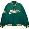 New Era FW24 MLB Oakland Athletics Giacca da Baseball Serie Collo da Baseball Calda Monopetto Cotone Giacca Unisex Verde 14397904