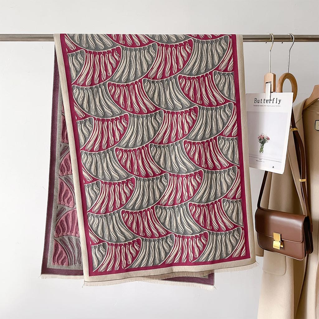 Luxury Warm Poncho Cashmere Winter Women Scarf Print Shawl Wraps Female Thick Pashmina Blanket Bufanda Travel Echarpe Cloak