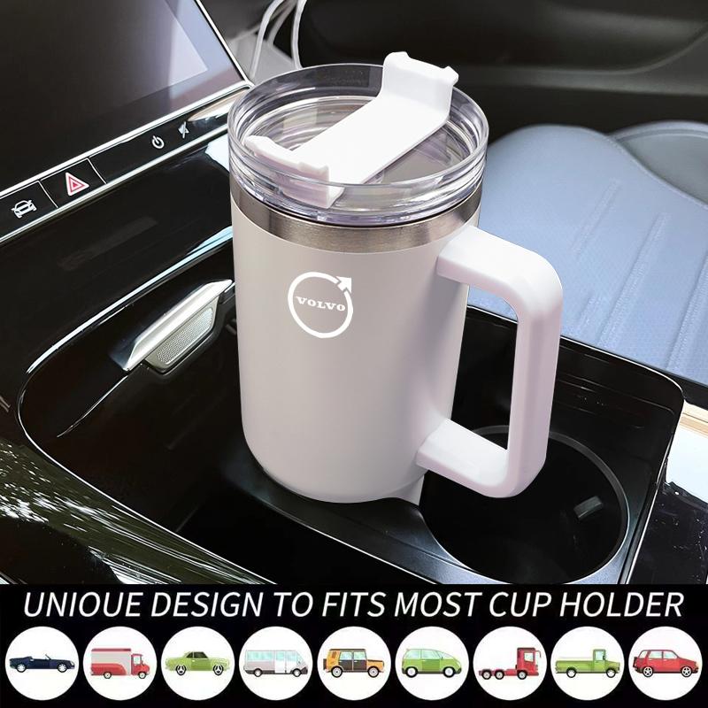 AABAO1 Car Logo Thermos Cup High Quality Insulated Thermos Double Wall Thermal Iced Travel Cup For Volvo V50 S60 S90 S80L EX30 V40 XC90