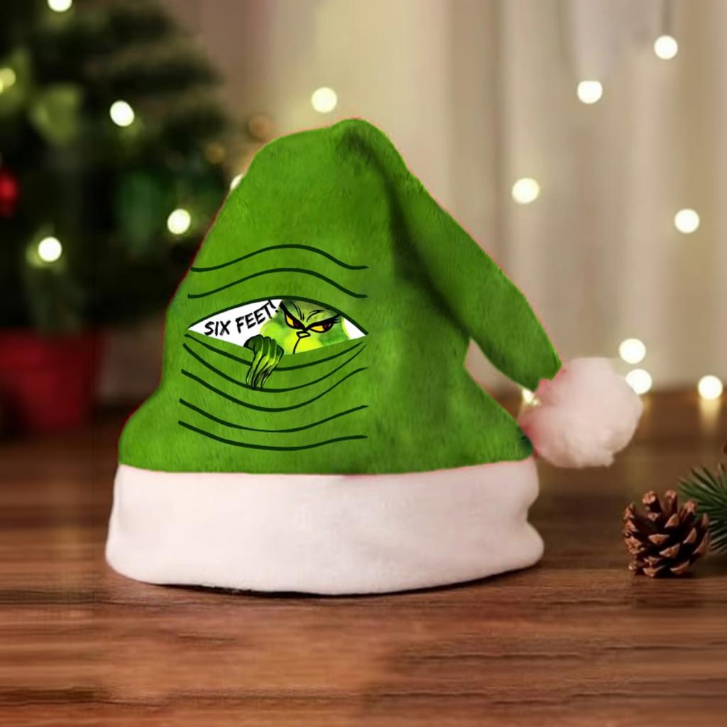 Plush Christmas Santa Hat for Holiday Party Winter Costume Accessory