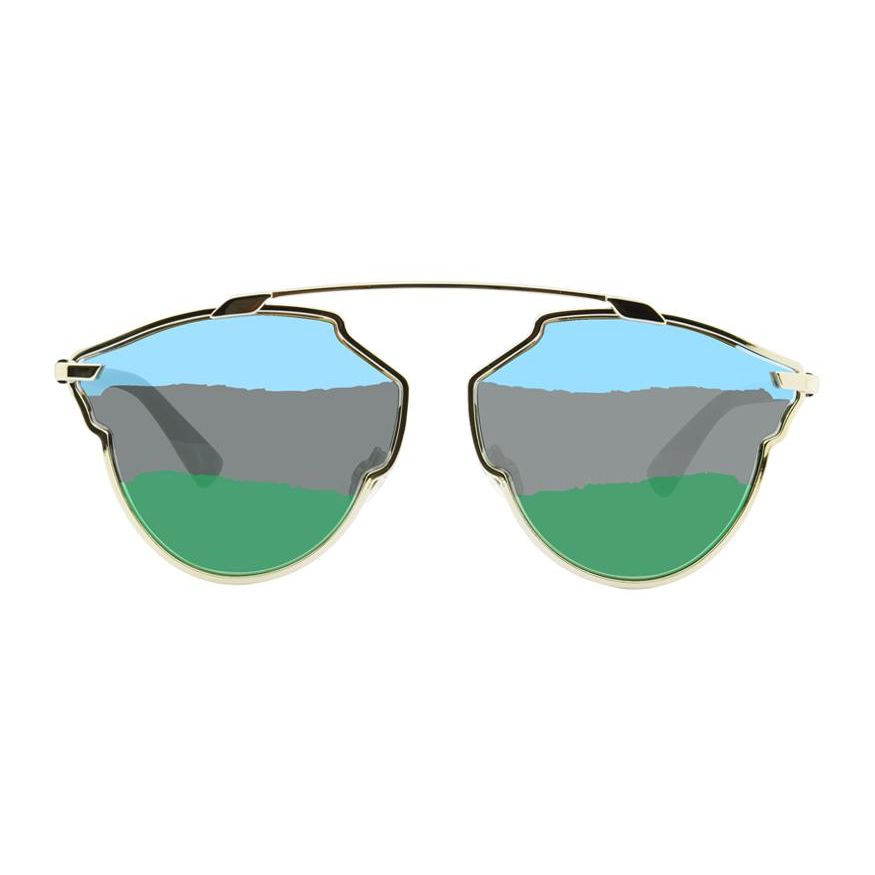Dior Pilot Style Sunglasses With Alloy Arm Mark Women sunglasses Gold DIORSOREALA-21SS