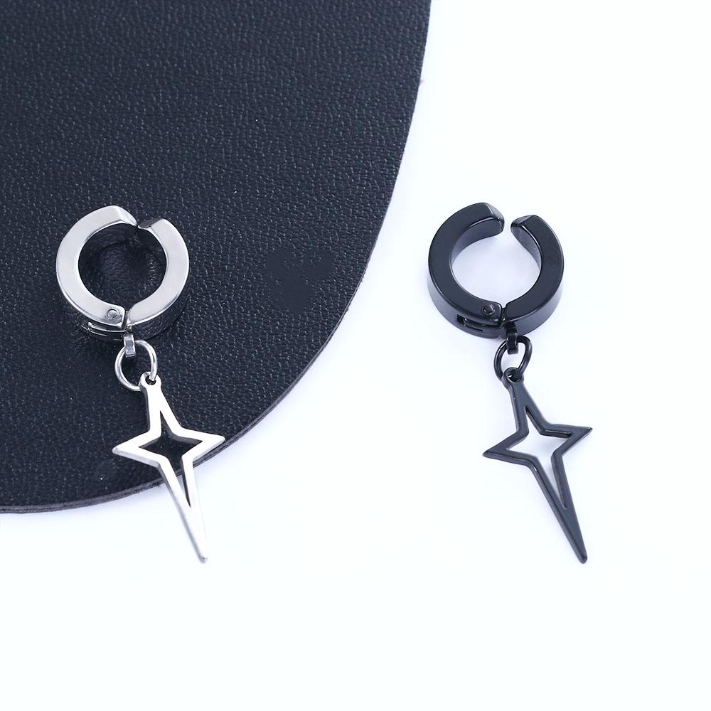 Steel Triangle Fashion Jewelry Korean Style Ear Cuff Cross Clip Earring Non-Piercing Earring