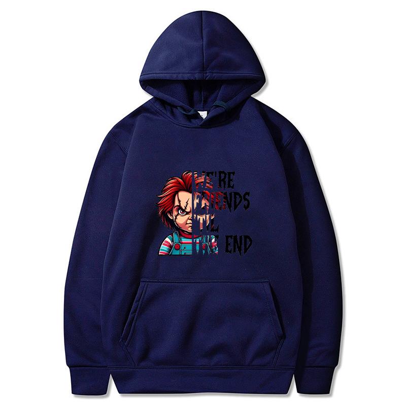 We Are Fridens Til The EndHoodies Men Horror Printed Sweatshirts Women Casual Harajuku Streetwear Hooded Pullovers Sudaderas